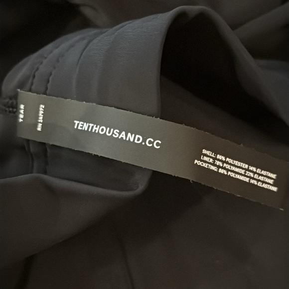 Ten Thousand sz XL lined black Men's Shorts pockets, elastic and tie waist VGUC - Picture 6 of 6